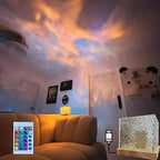Wave Lamp, Wave Light Cube, Aurora Glow Lamp Crystal Night Light, Romantic Lamp for Room Decor, LED Wave Lights