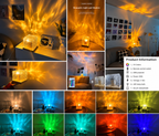 Wave Lamp, Wave Light Cube, Aurora Glow Lamp Crystal Night Light, Romantic Lamp for Room Decor, LED Wave Lights